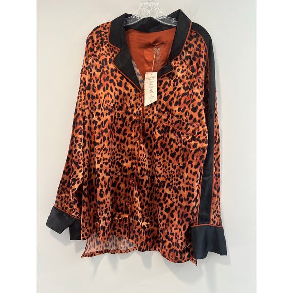 NWT HAH Free People Lanka Leopard Sleepwear Pajamas Set Size XL - Picture 3 of 10